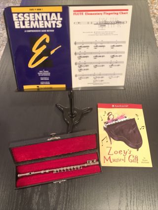 American Girl Doll Today Pleasant Company Flute Set Case Music Stand Book Chart