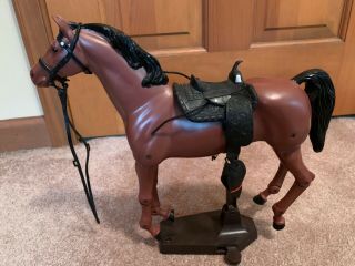 Vintage 1970 Barbie Horse Dancer With Stand And Saddle