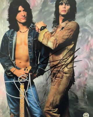 Steven Tyler And Joe Perry Aerosmith Signed Autographed 8x10 Photo Loa Holo