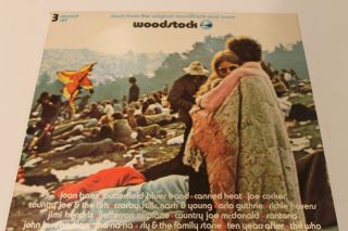 Woodstock Soundtrack 1970 Tri - Fold 3 Record Set Sd3 - 500cotillion