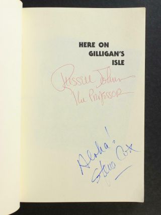 Russell Johnson (1924 - 2014) Autograph 1992 1st Edition Gilligan 