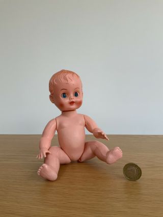Vintage Hard Plastic 8” (20cm) Doll With Moving Arms & Legs