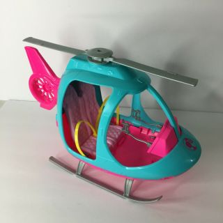 Barbie Dreamhouse Adventures Helicopter,  Pink And Blue With Spinning Rotor