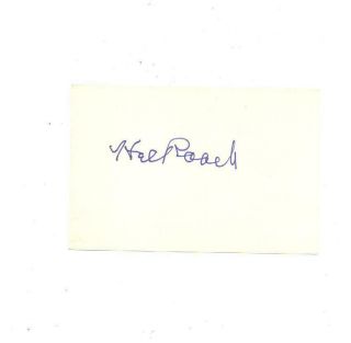 Hal Roach Signed 4x6 Card