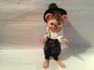Annalee Pilgrim Male 8 " Mouse Thanksgiving Doll W/ Tag 2005 - Guc