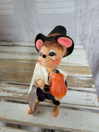 Annalee Pilgrim Boy Mouse Gourd Pumpkin Thanksgiving Fall Xmas Home Decor