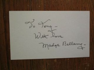 Madge Bellamy (died In 1990) (" White Zombie/lorna Doone ") Signed 3 X 5 Index Card