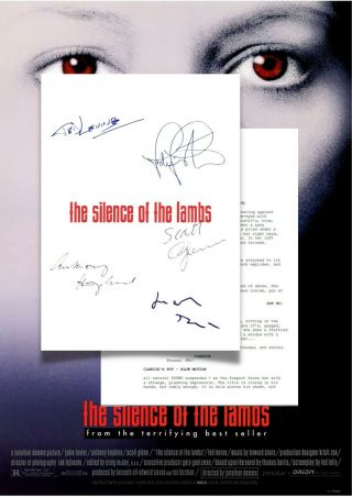 The Silence Of The Lambs Script/screenplay Movie Poster Autographs Signed Print