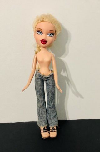 Mga Bratz 2001 Fashion Doll Blonde Hair Jeans Shoes Nude Top