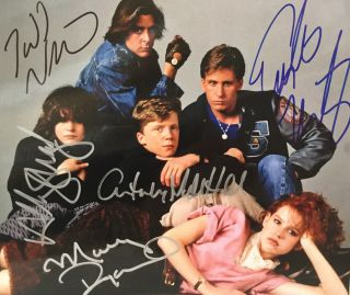 Classic Movie The Breakfast Club Full Cast Autographed 8 X 10 Photo With
