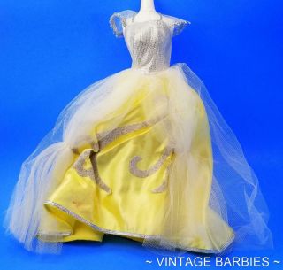 Vintage Barbie Doll Rich Cinderella 872 Dress 1960 