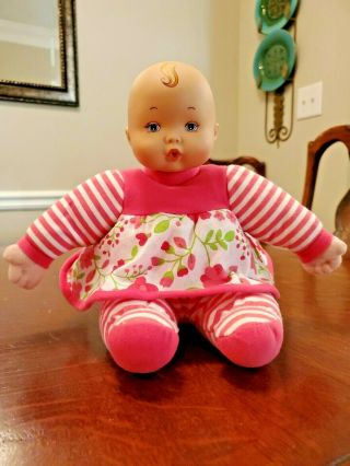 Madame Alexander Your First Baby Cuddly Plush Doll Little Baby With Flowers 12 "