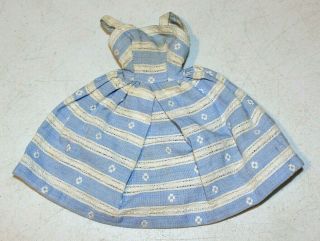 1960s Vintage Barbie " Suburban Shopper " 969 Blue & White Striped Dress,  Mattel