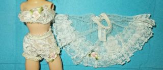 Vintage Vogue 10.  5 " Jill Doll Lace Petticoat Slip,  Panty Girdle,  Bra 1959 - 1960