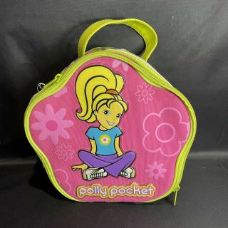 Polly Pocket Carrying Bag Travel Case Take Along W/ Zipper Closure 2004