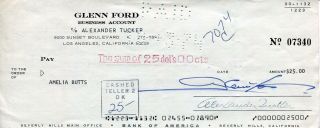 Glenn Ford Actor In 3:10 To Yuma & The Sacketts Signed Check Autograph