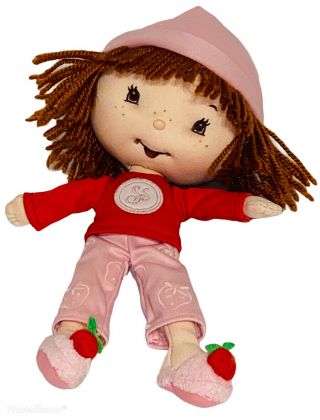 Bandai Strawberry Shortcake Doll Bedtime Pajamas Sleep Mask 11 " Plush 2003