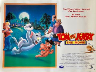 Tom And Jerry The Movie 1992 Quad Poster Richard Kind Dana Hill