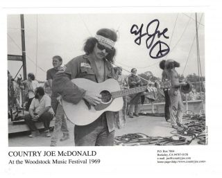 Country Joe Mcdonald Signed Autographed 8x10 Photo Musician Singer