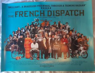 The French Dispatch Uk Quad Movie Film Poster 30 " X40 " Wes Anderson