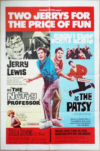 The Patsy / The Nutty Professor 1964 Jerry Lewis Us One Sheet Poster