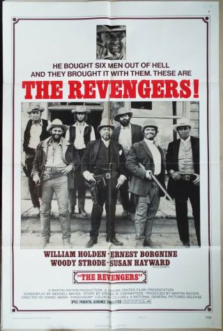 The Revengers 1972 William Holden,  Ernest Borgnine,  Woody Strode Us Poster