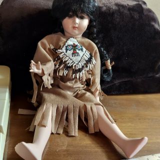 Doll Porcelain 16 " Native American Indian 22/2500 Collector Item