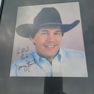 George Strait Country Singer Autographed Hand Signed Photo Professional Frame