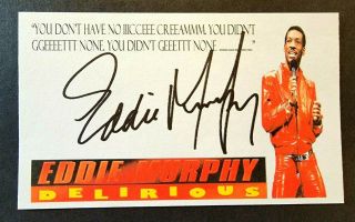 " Eddie Murphy Delirious " Autographed 3x5 Index Card