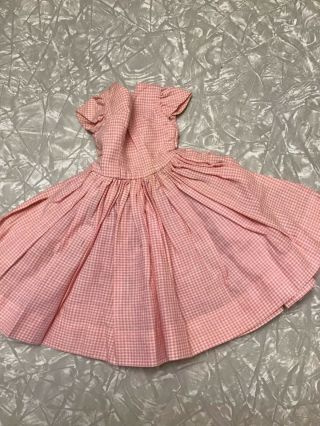 Vintage Doll Dress Vogue Ideal Madame Alexander Fashion Pink Gingham (s)