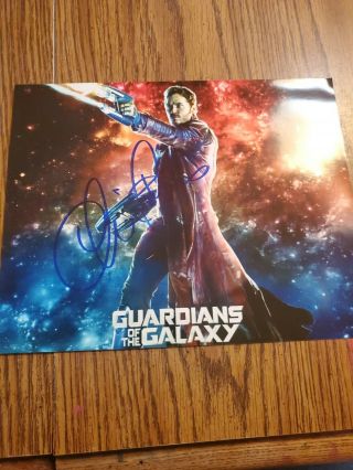 Chris Pratt Autographed 8x10 Photo - Guardians Of The Galaxy In Frame