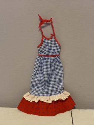 Vtg Best Buy Fashion Mattel Barbie Francie Doll 8644 Patriotic Halter Dress