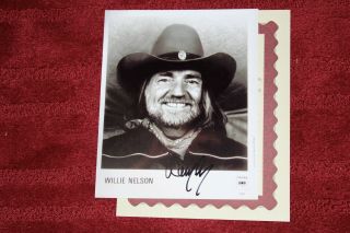 Willie Nelson Photograph Handsigned 8 X 10,  With