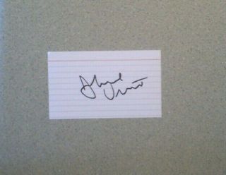 Jan - Michael Vincent Signed 3x5 Index Card Autograph - Airwolf
