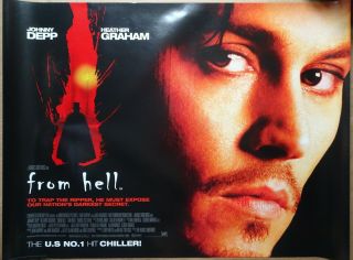 From Hell 2001 Quad Poster Johnny Depp Jack The Ripper