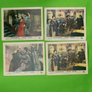 4 Uk Lobby Cards 8x10 Lady In The Iron Mask 1952 Louis Hayward Patricia Medina
