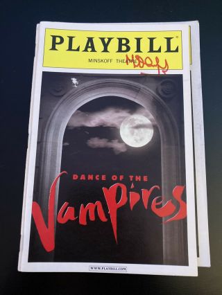 Dance Of The Vampires Broadway Playbill Signed By Michael Crawford Phantom Opera