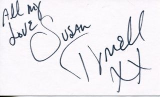 Susan Tyrrell In John Waters Movie " Cry - Baby " Actress Signed Card Autograph