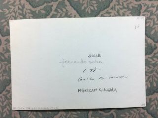 Fernando Soler - MEXICAN CINEMA - El grito de la carne - Yesenia - Autographed 1965 2