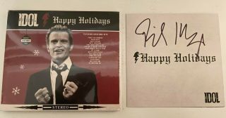 Billy Idol " Happy Holidays " Signed Cd Autographed Booklet Insert
