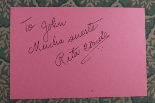 Rita Conde - Mexican Cinema - Topaz - Time After Time - Crisis - Autographed 1970