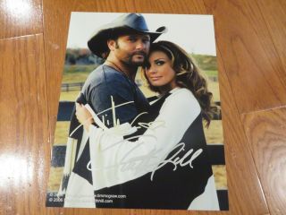 Faith Hill & Tim Mcgraw Autographed 8.  5x11 Photo Hand Signed