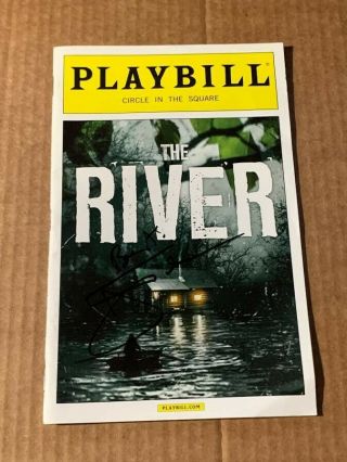 Hugh Jackman Autographed The River Broadway Playbill Wolverine Showman