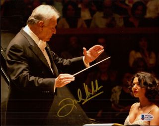 Zubin Mehta Signed 8x10 Photo Beckett Bas Conductor Three Tenors 4