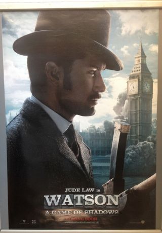Cinema Poster: Sherlock Holmes A Game Of Shadows 2011 (watson Onesheet) Jude Law