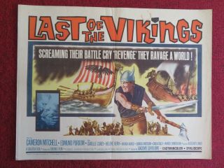 Last Of The Vikings Us Half Sheet (22 " X 28 ") Poster Cameron Mitchell 1962