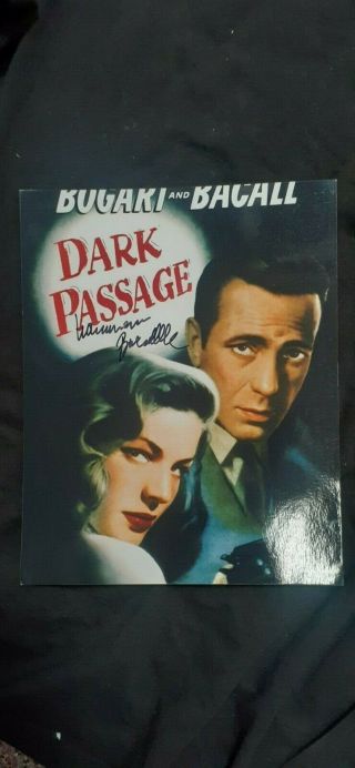 Lauren Bacall Signed Photograph With Humphrey Bogart