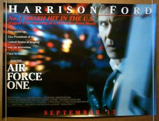 Air Force One (1997) Cinema Quad Movie Poster (teaser) Harison Ford,  Gary Oldman