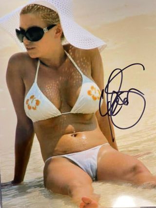 Jessica Simpson Signed 8 X 10 Photo Just A Day At The Beach