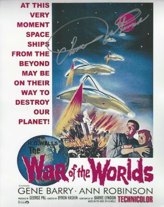 1953 Movie The War Of The Worlds Ann Robinson Autographed 8x10 Color Photo